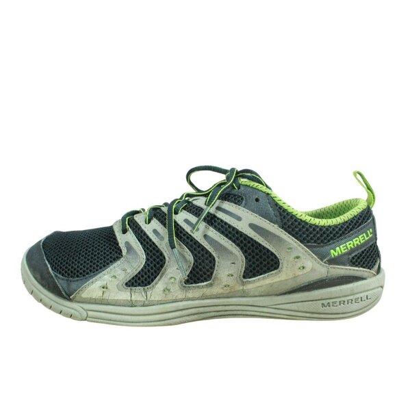 Merrell Bare Access Lace Up Running Sneaker Shoes 9.5 Vibram Sole Gray Black - Picture 1 of 9